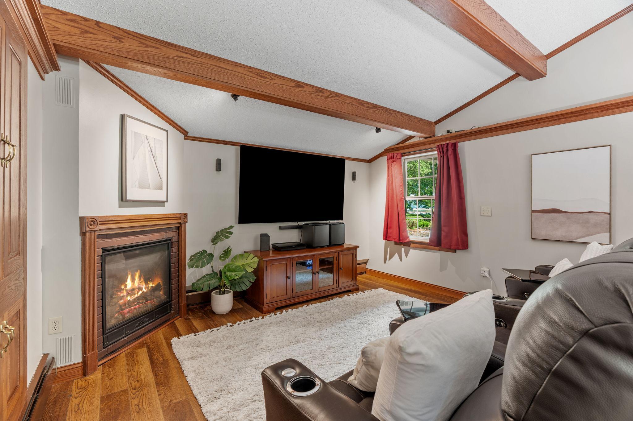 Additional view of the home theater room.