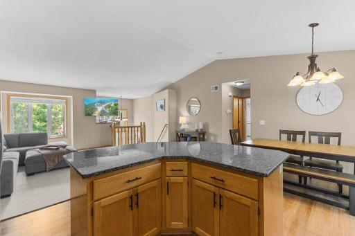 Large Kitchen Island with extra storage and Granite Top