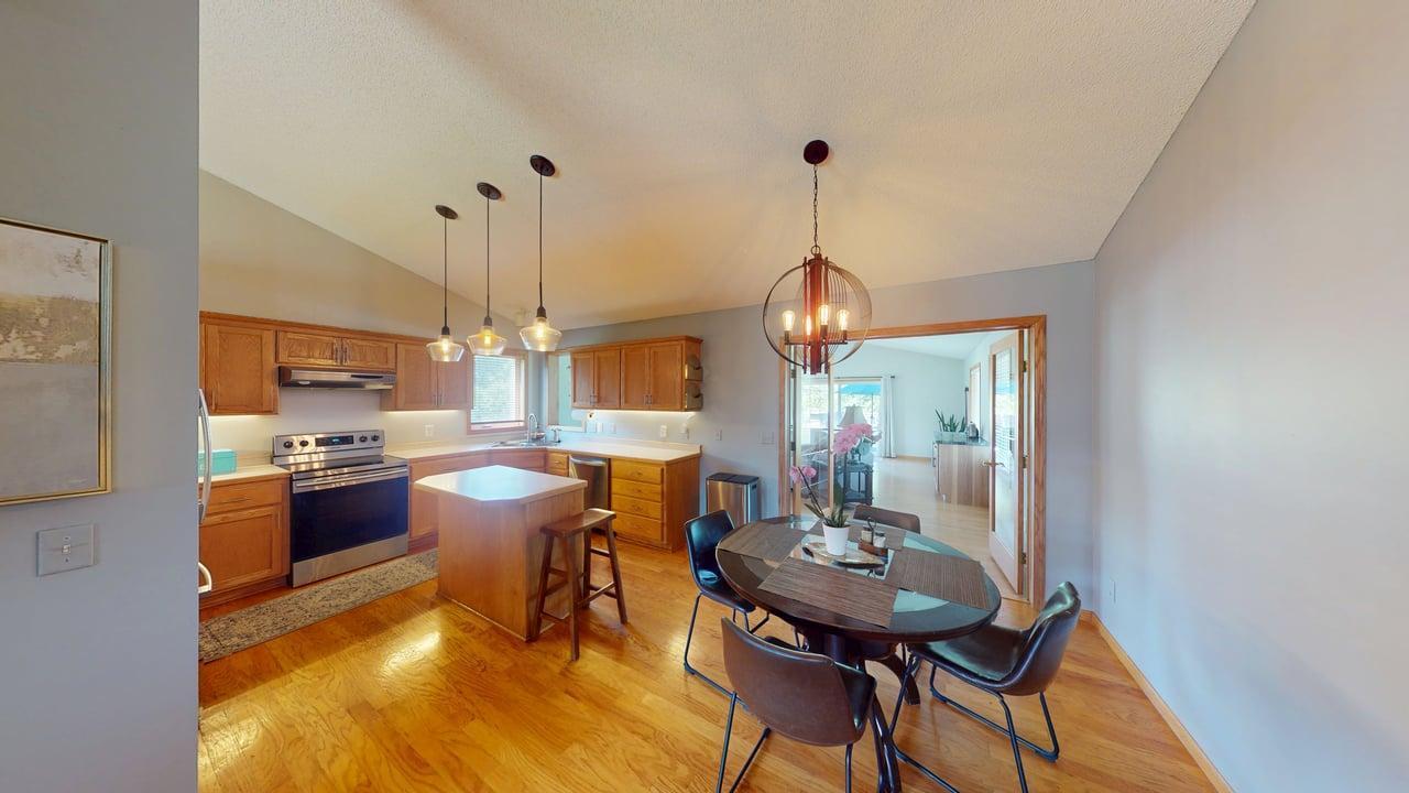 Enjoy an informal dining area that's open to the kitchen for effortless gatherings.