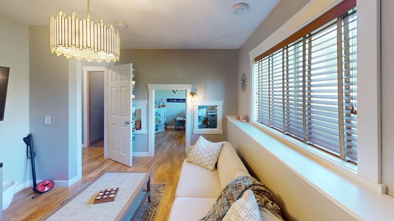 Passthrough window into the playroom.