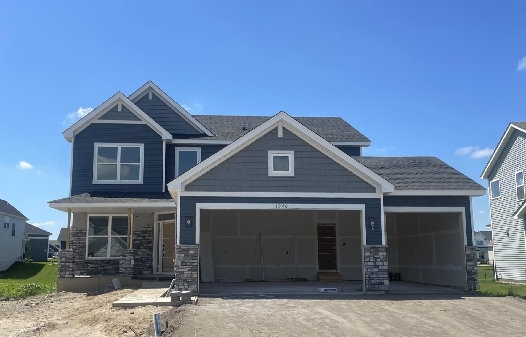 (Photo is of the actual home in progress.)