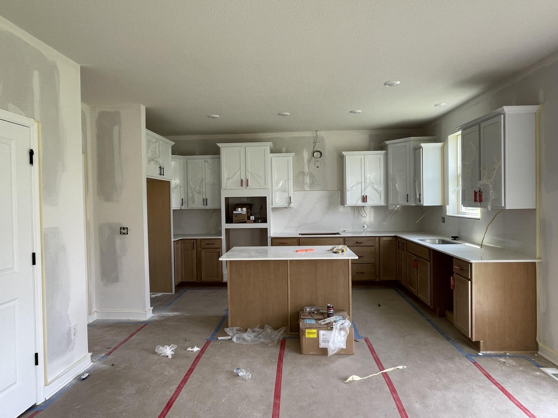 (Photo is of the actual home in progress.)