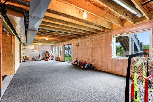 Nearly the full footprint of the home, the walkout level holds endless potential for future finished space.