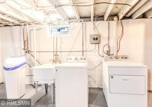 laundry with sink and new water softener