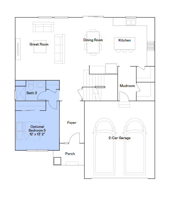Lewis main level floorplan