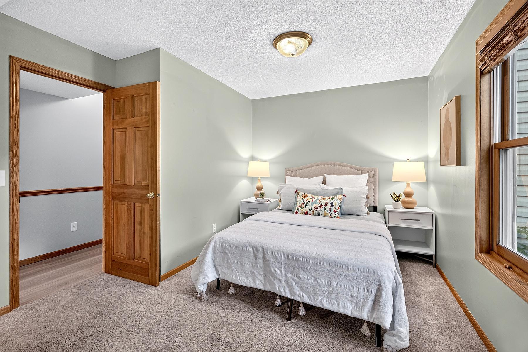 Main floor bedroom. Half bath directly across.