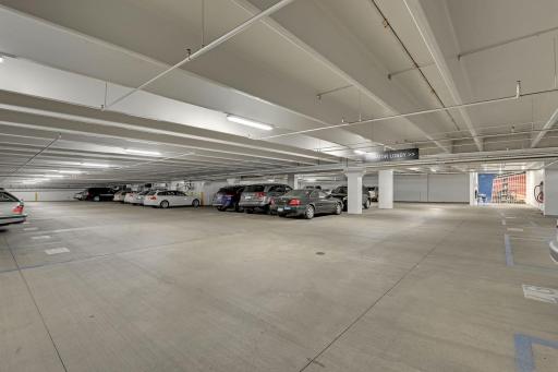 Heated Parking Garage with 5 guest parking spots