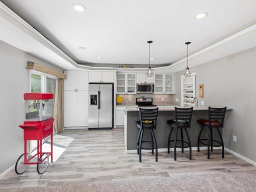 Lower level bar area actually has a full kitchen