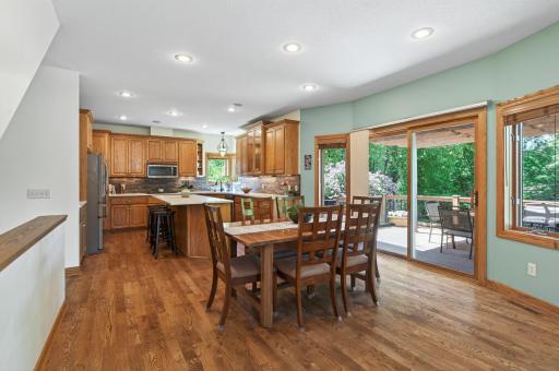 Spacious dining area with convenient access to the deck - a great layout for both everyday living and entertaining