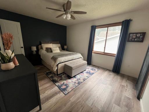 Primary Suite hosts a walk-in closet and private bathroom