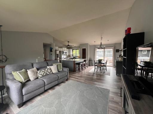 Spacious living room and new LVP flooring
