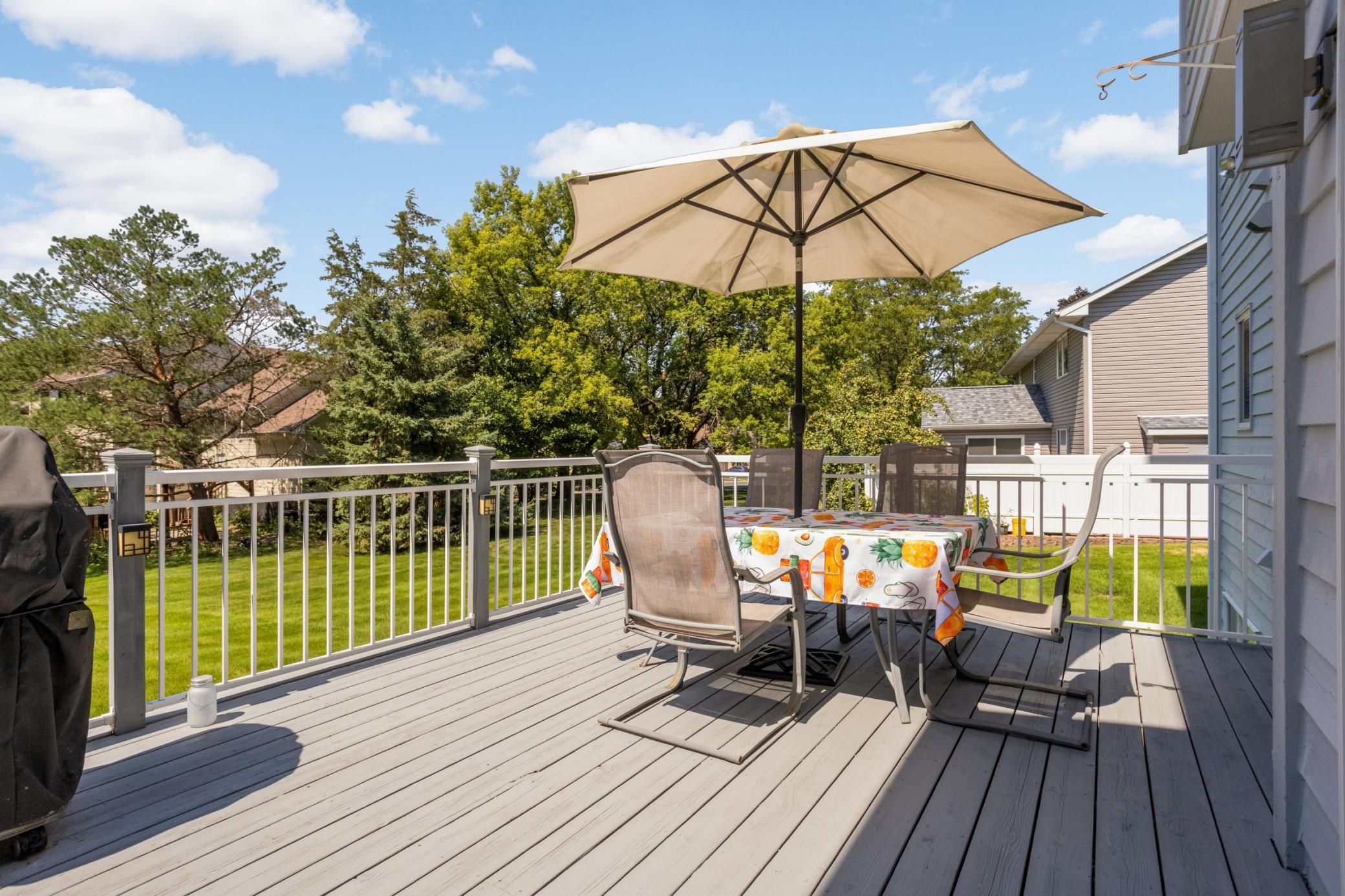 Plenty of room for dining and relaxing.