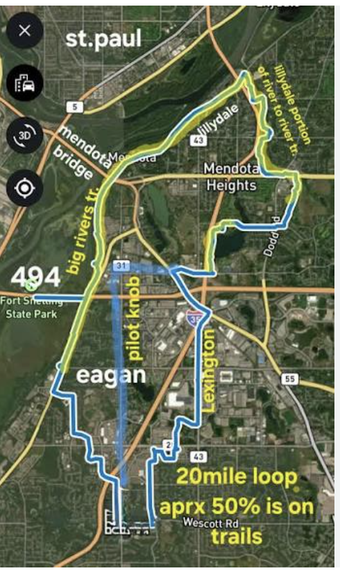 Biking trails surround this home's location.