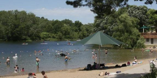 Schulze Beach is a popular park in the Lebanon Hills system.