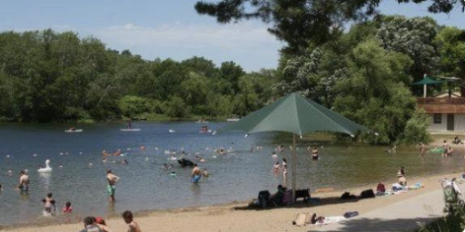 Schulze Beach is a popular park in the Lebanon Hills system.