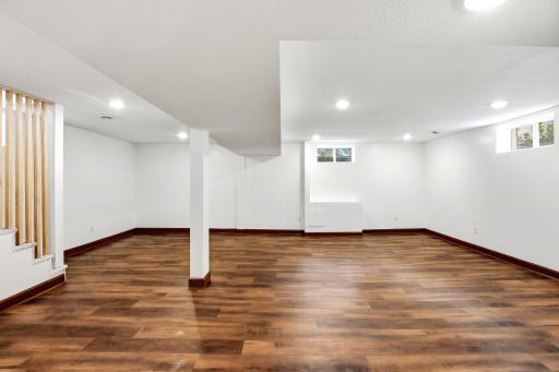 The spacious lower-level family room offers incredible flexibility to fit your lifestyle. Whether you envision a children's playroom, media room, home theater, game room, fitness area, or a second living room, etc.