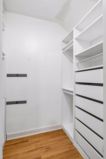 Closet design systems make excellent use of space.