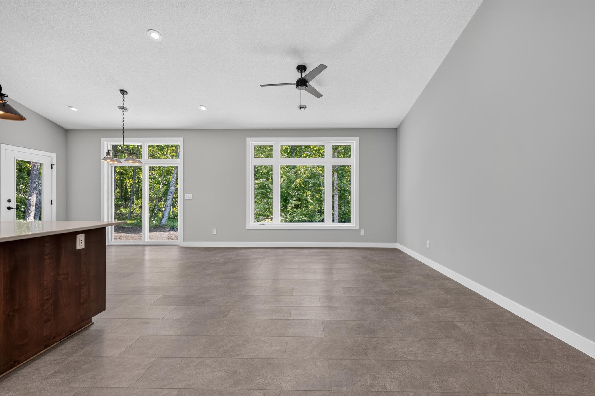 Beautiful wooded views from the living room
