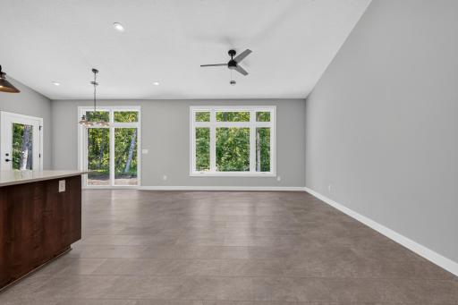 Beautiful wooded views from the living room