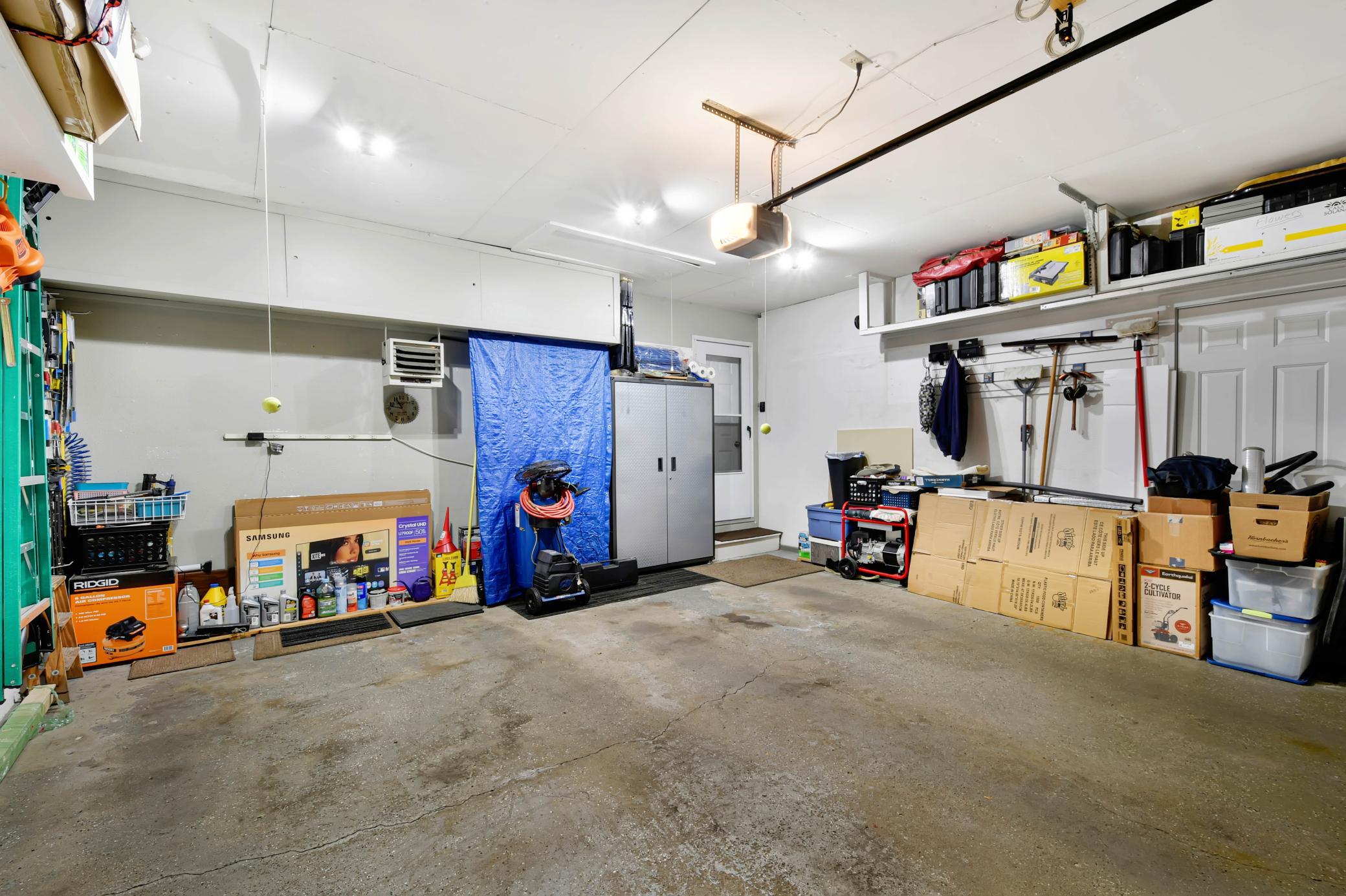 Service door in garage