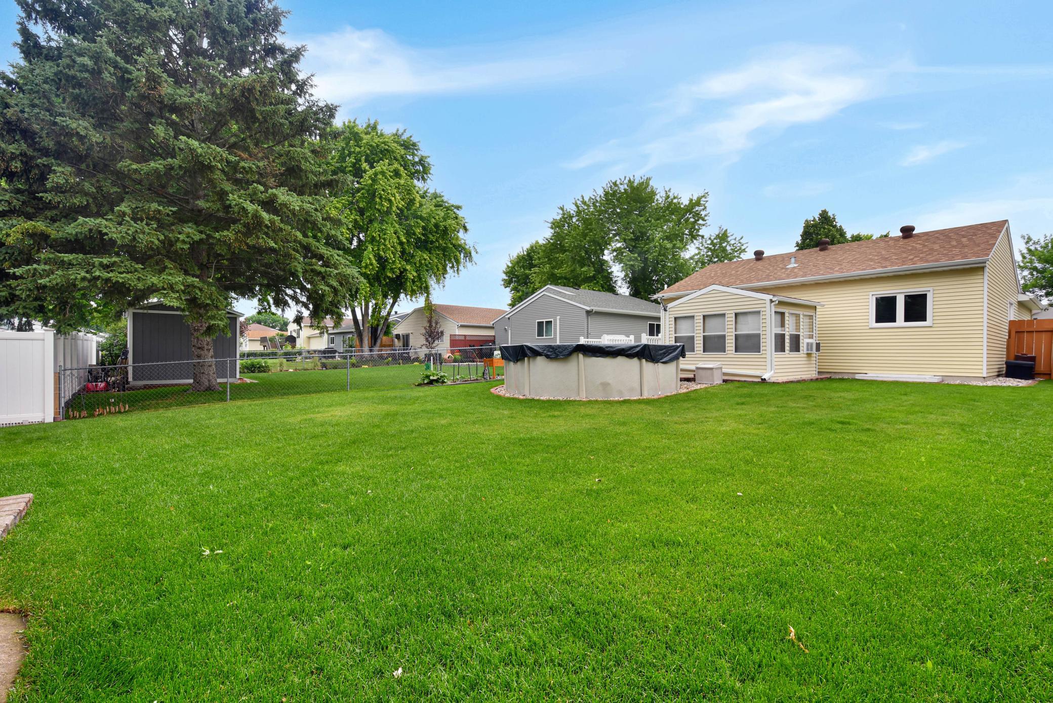 Large backyard