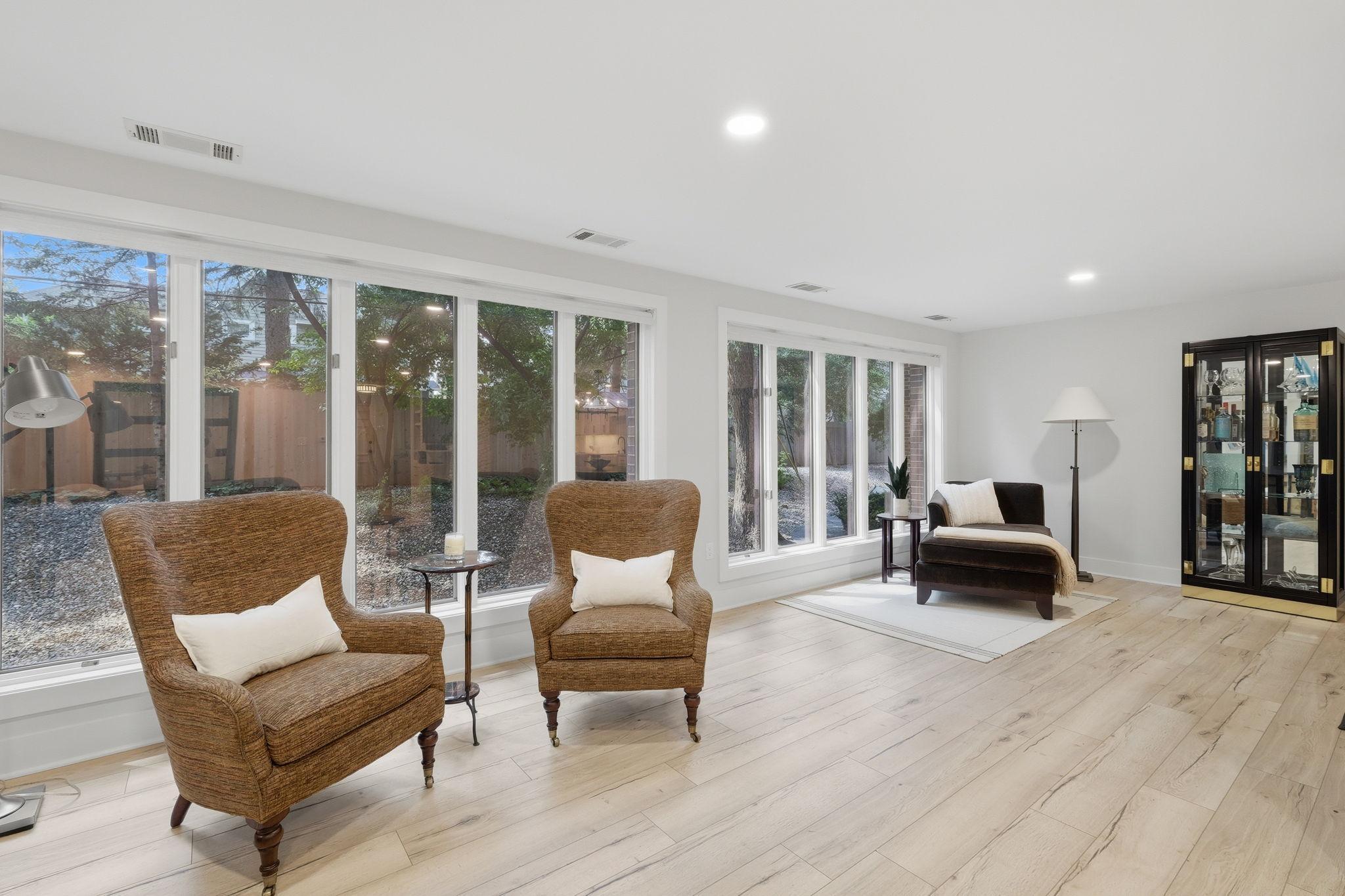 Highly desired location within the building overlooking the recently upgraded outdoor space