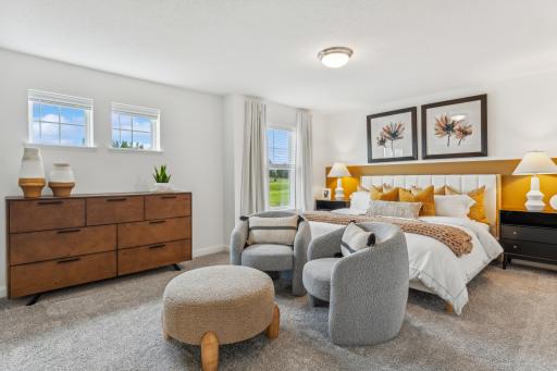 Photo is of a decorated model, colors and features will vary.