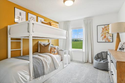 Photo is of a decorated model, colors and features will vary.