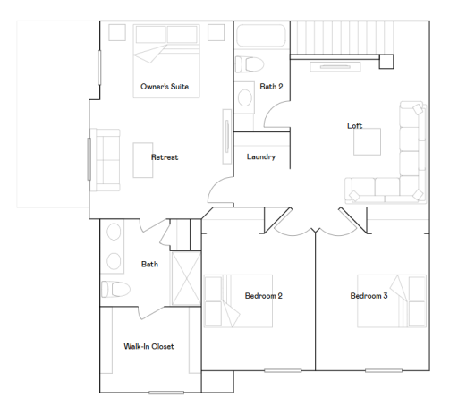 Upper level floorplan