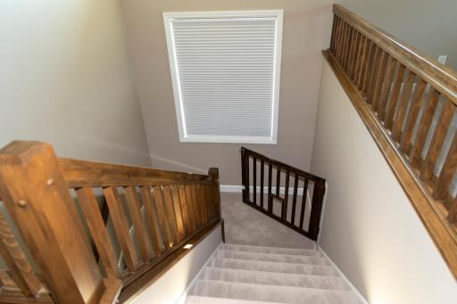 Custom wood gates. Blinds are remote controled.