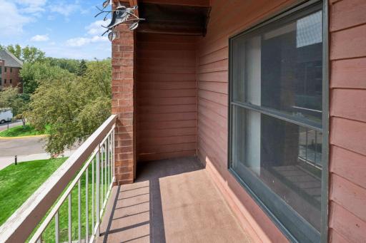 Fabulous balcony overlooking lush premises