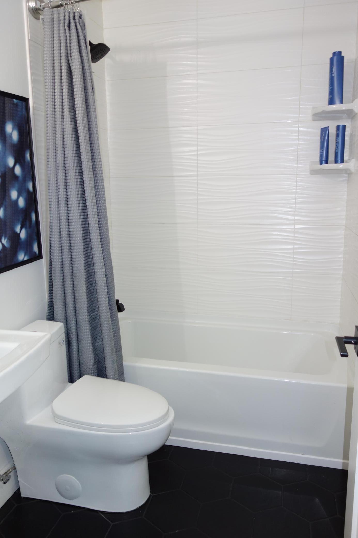 Stunning tile work in all baths.
