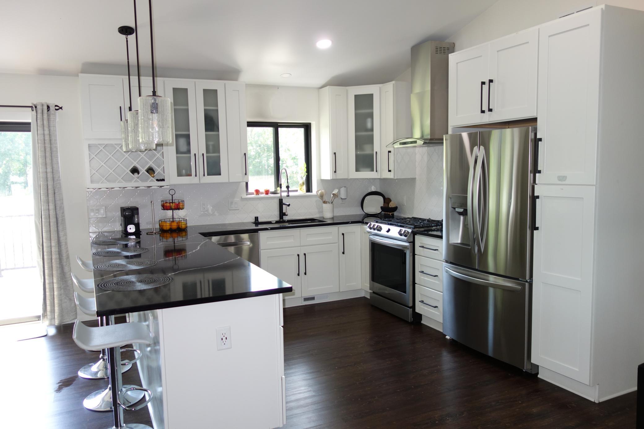 Maintenance-free flooring throughout.