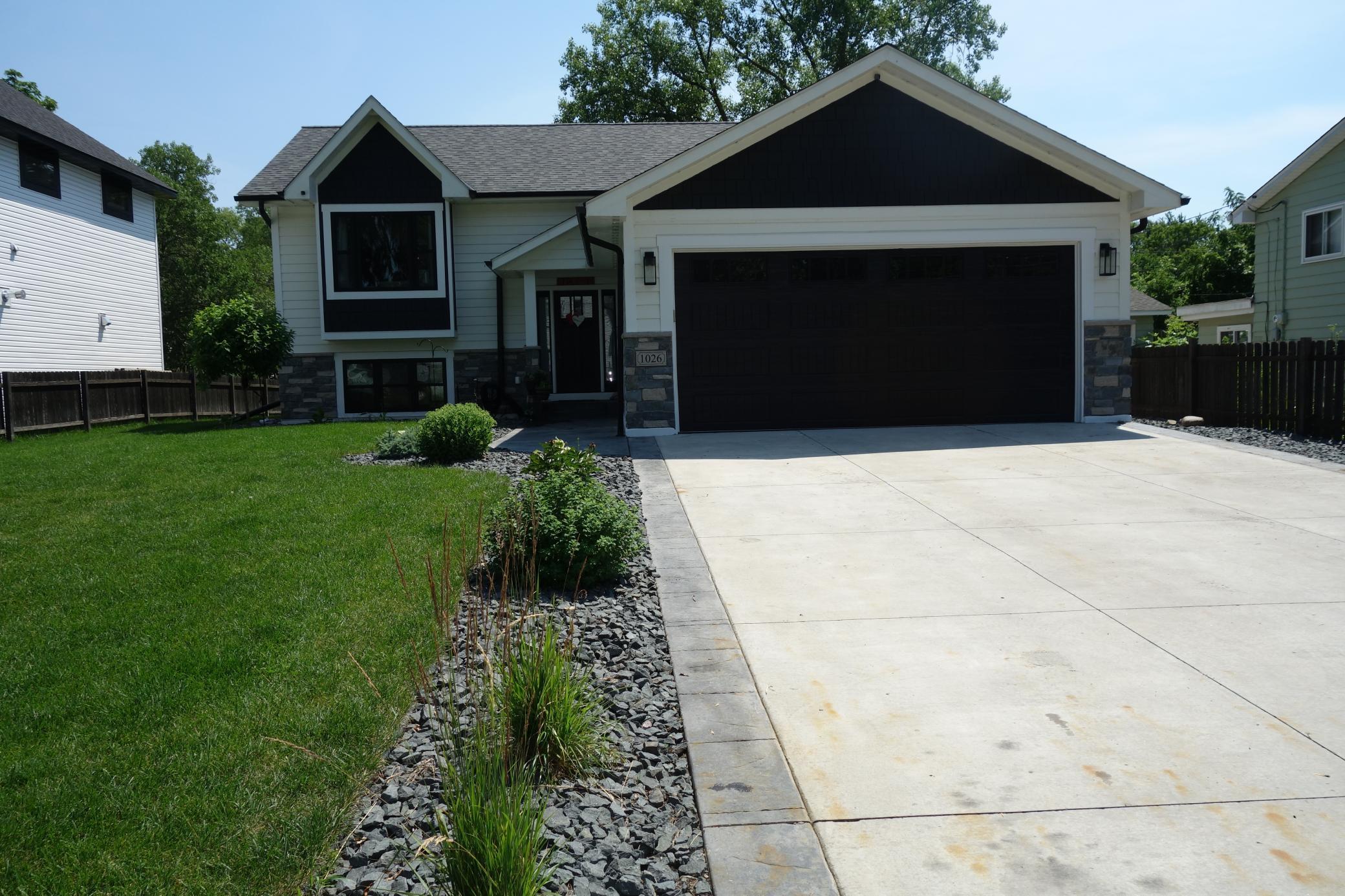 Oversized sheet rocked, insulated and heated garage. garage.