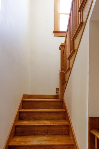 Walk up attic is full of insulation - but there is potential for bonus living room space.