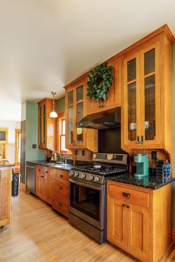 Is this your dream kitchen? Custom cherry cabinets with pullout drawers