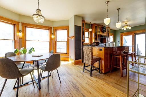 Open concept floorplan with a sightline from the front door to the back French doors.