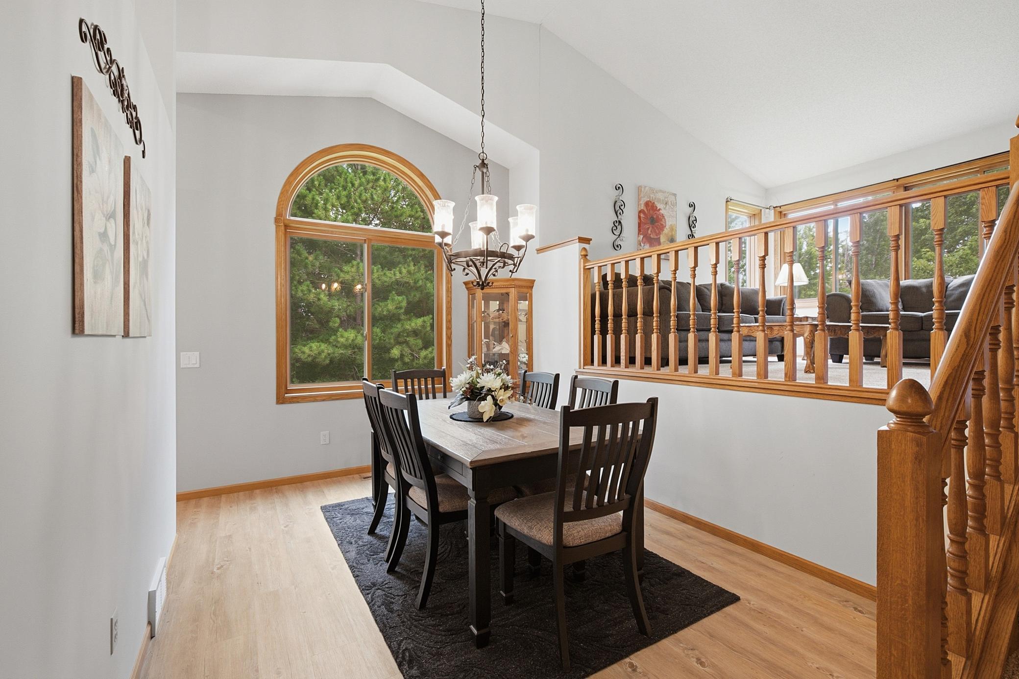 Formal dining space is oversized and offers plenty of room for family and friends.