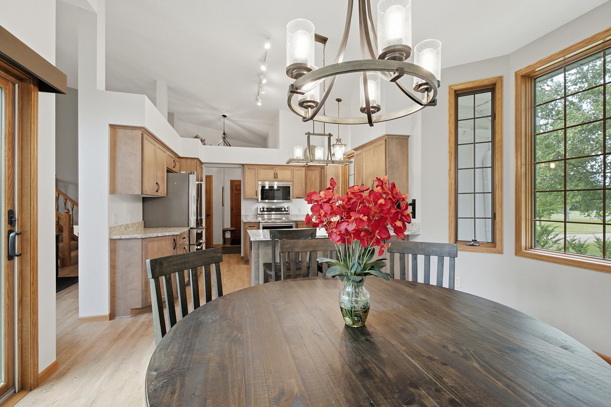 Informal dining space is conveniently located.