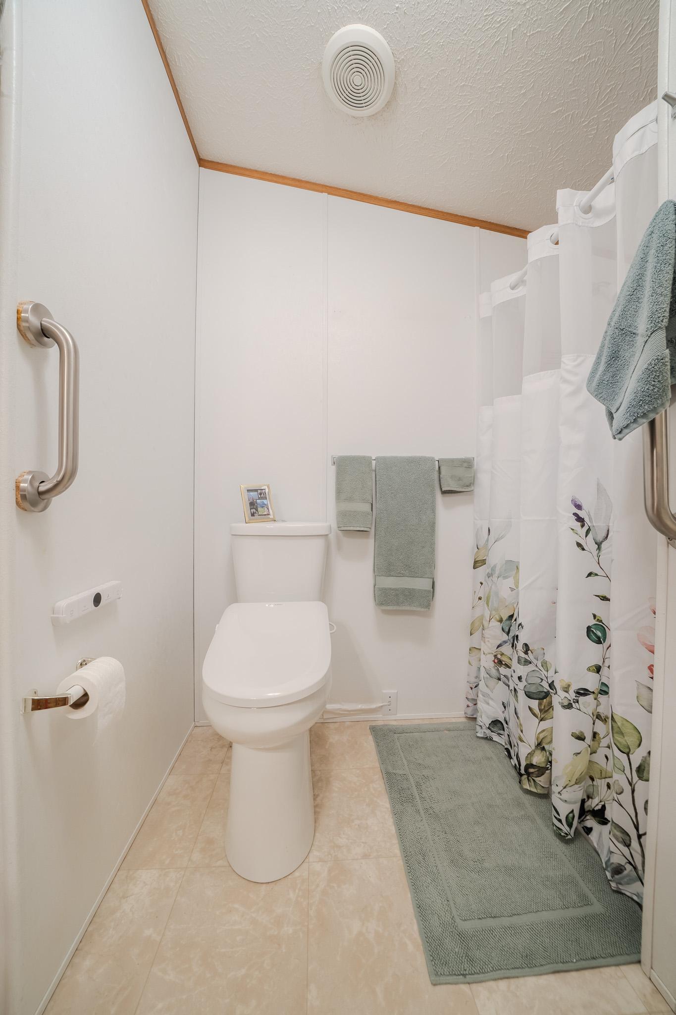 Toilet and separate shower