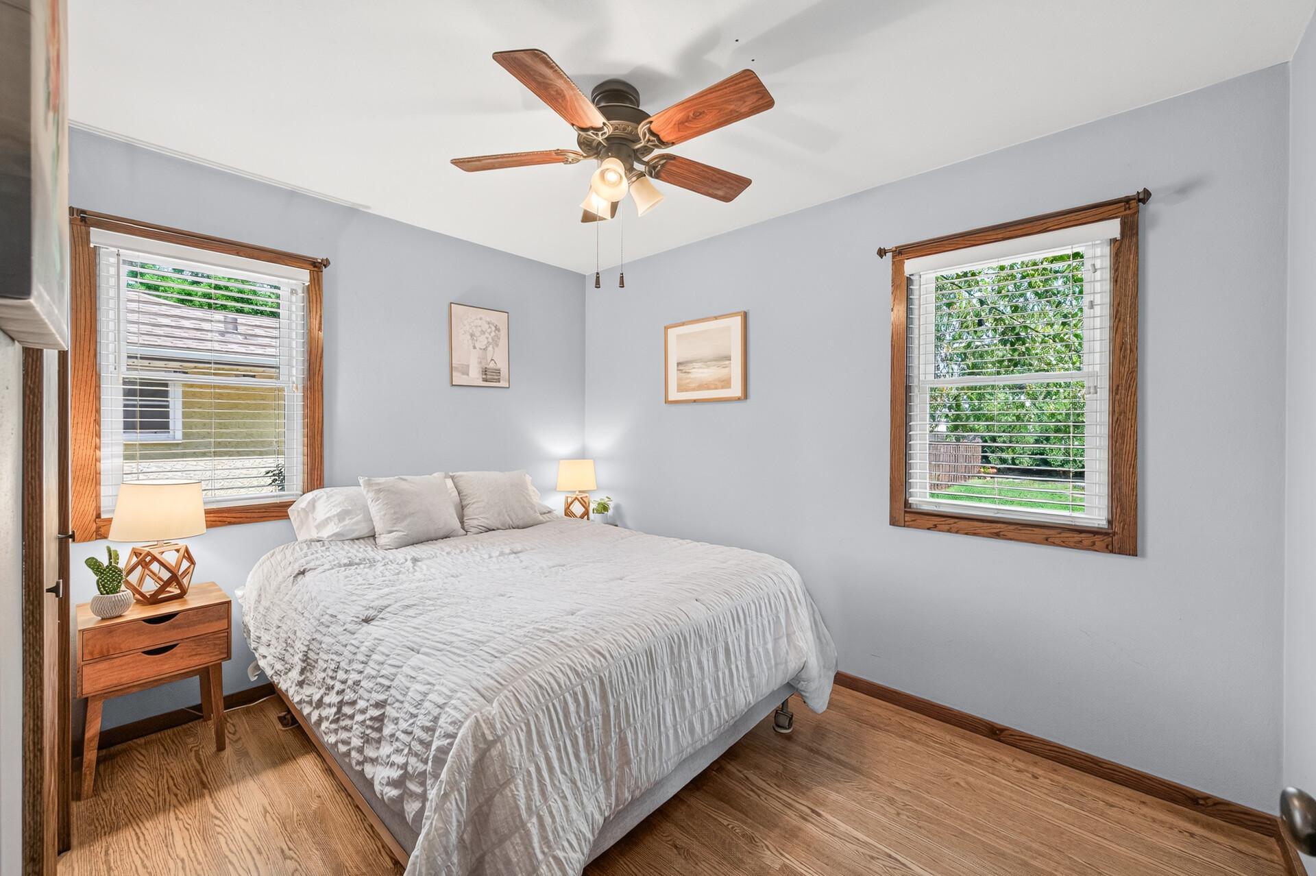First of two bedrooms on the main floor.