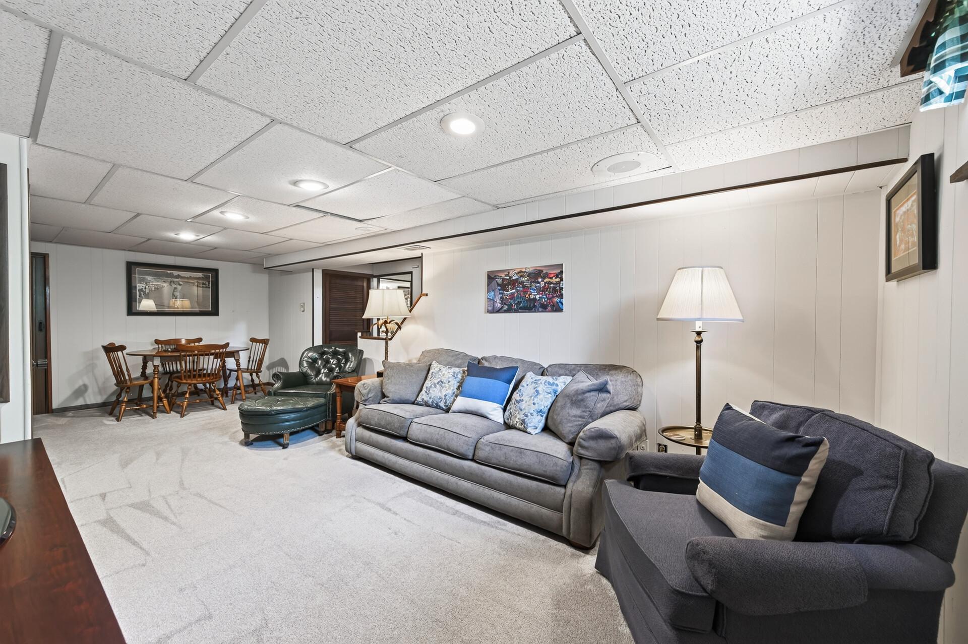 large space with enough room for a game table