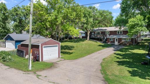 GREAT backyard space with direct alley access and additional storage/parking space!