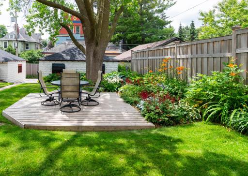 Stunning perennial gardens bloom throughout the Spring and Summer.