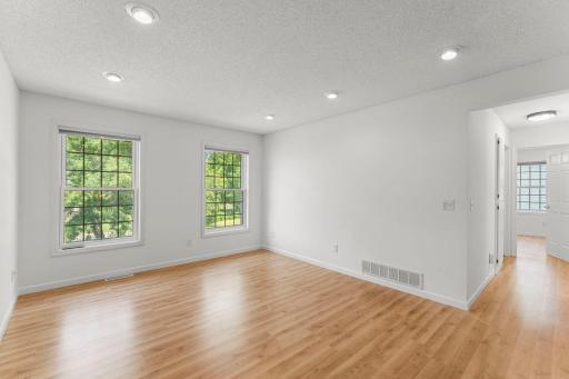 Large windows in the living room to let in light
