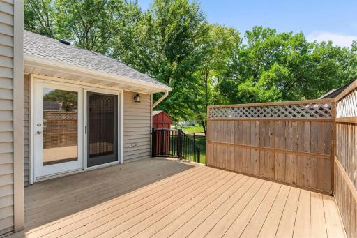 Access the large deck from the dining area