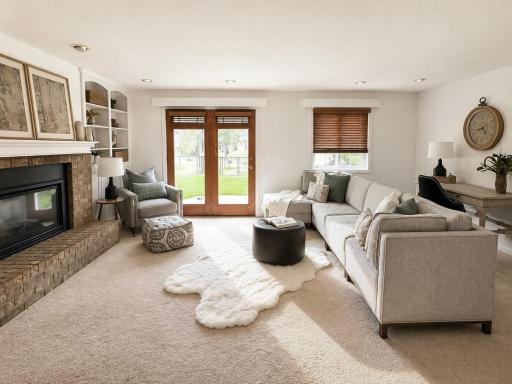 Family room with walkout