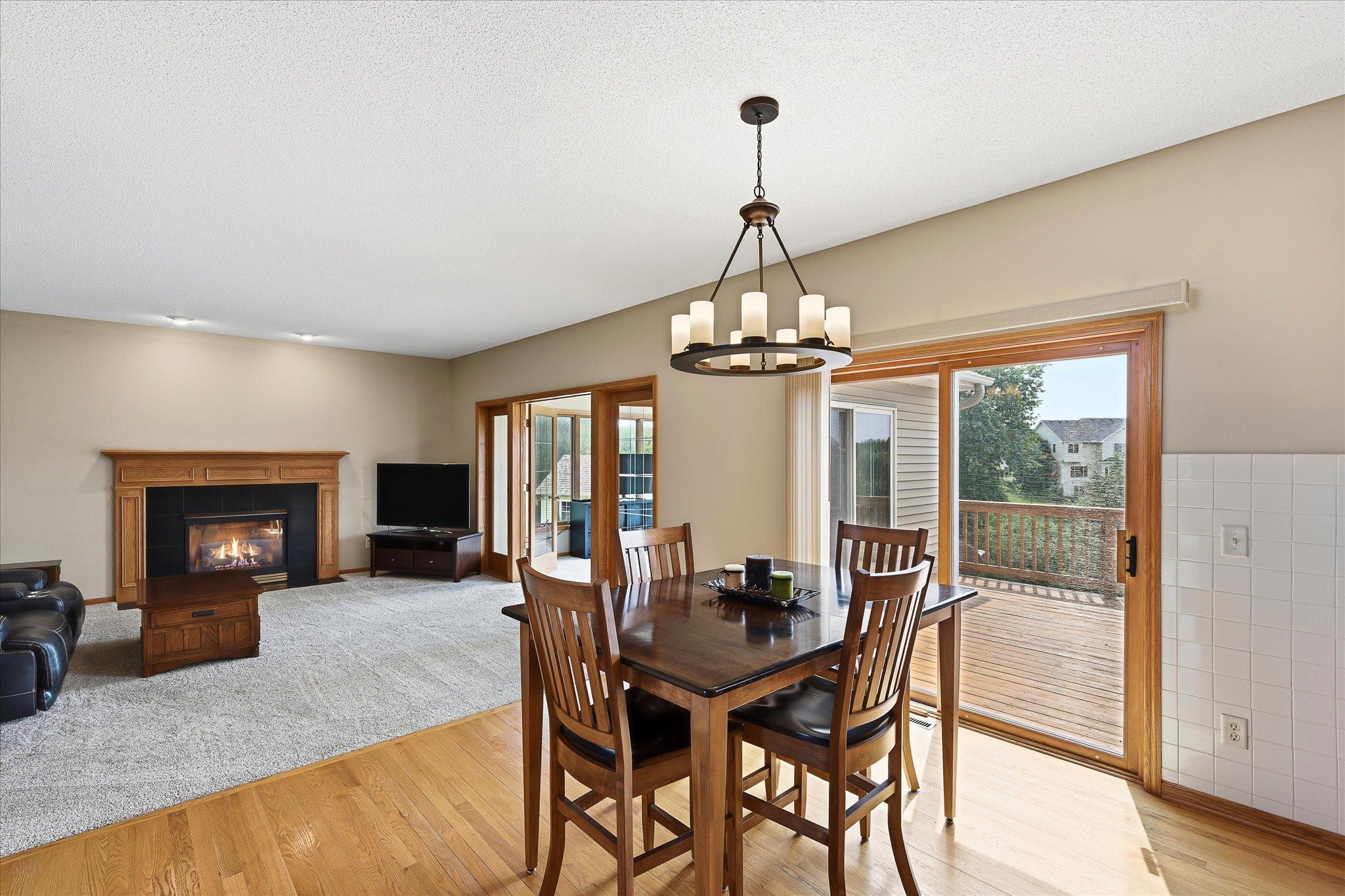 Dining area with easy access to the deck.