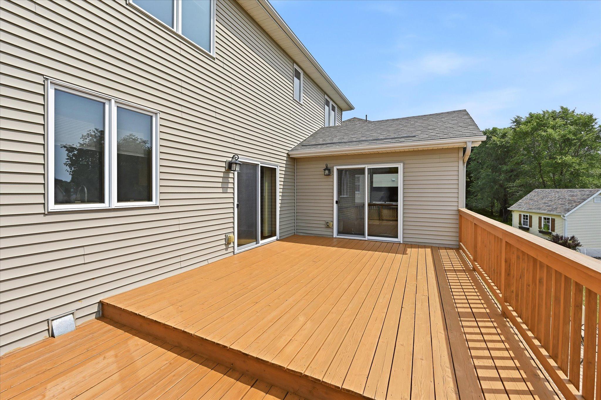 Spacious deck perfect for summer barbecues.
