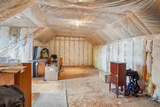 24x13 upper level attic that could be finished into bedroom or studio!